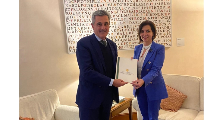 La Embajadora de Colombia designada ante la República Italiana presentó las copias de estilo de sus Cartas Credenciales