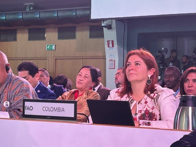 Acto de apertura - La Jefe de Delegación de Colombia, Viceministra de Asuntos Agropecuarios del Ministerio de Agricultura y Desarrollo Rural, Dra. Aura Maria Duarte Rojas