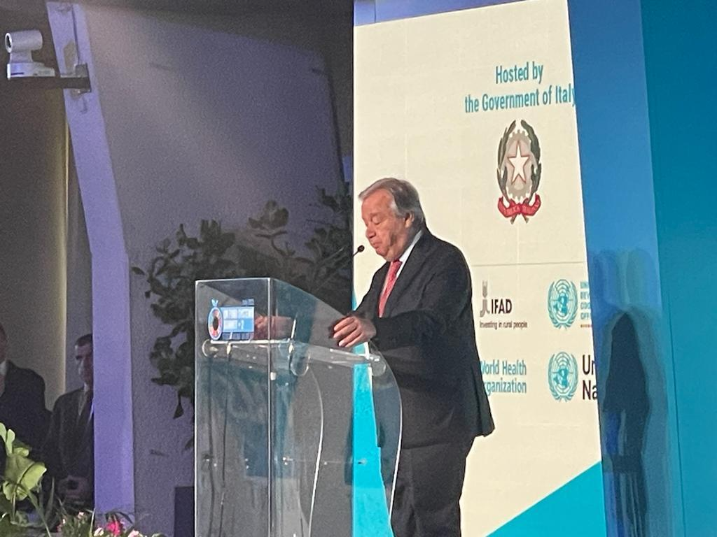 Como parte de la apertura; palabras del Secretario General de las Naciones Unidas, Antonio Guterres.