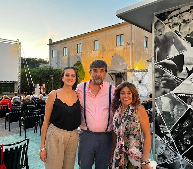 Alicia y Luciano Cesarini con la embajadora de Colombia Gloria Isabel Ramírez Ríos 