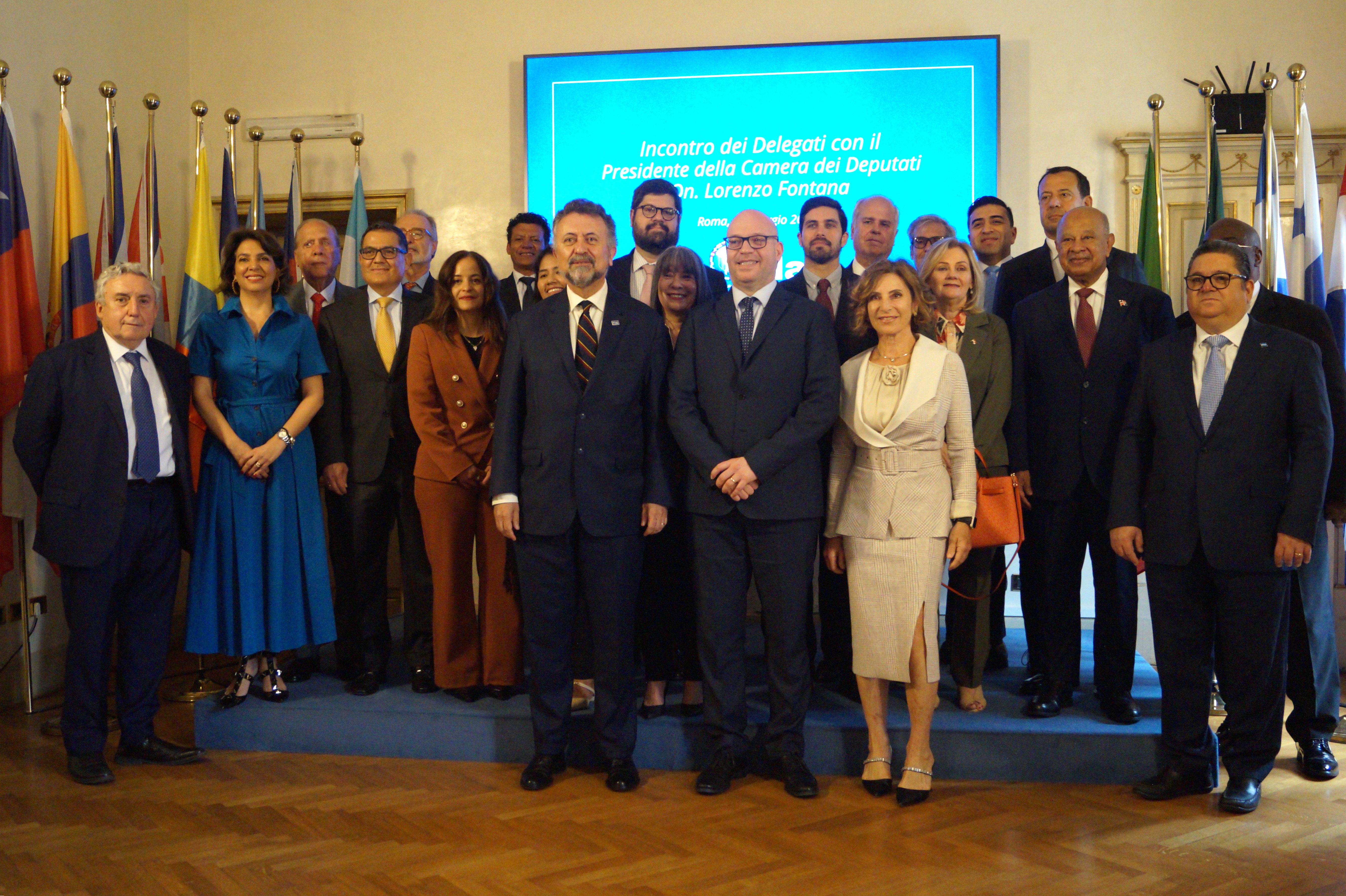 Embajadora Ligia Margarita Quessep participa en el encuentro de los delgados de IILA con el Presidente de la Cámara de Diputados de Italia, Lorenzo Fontana