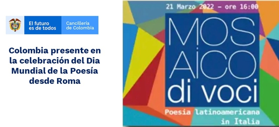 Colombia presente en la celebración del Dia Mundial de la Poesía 