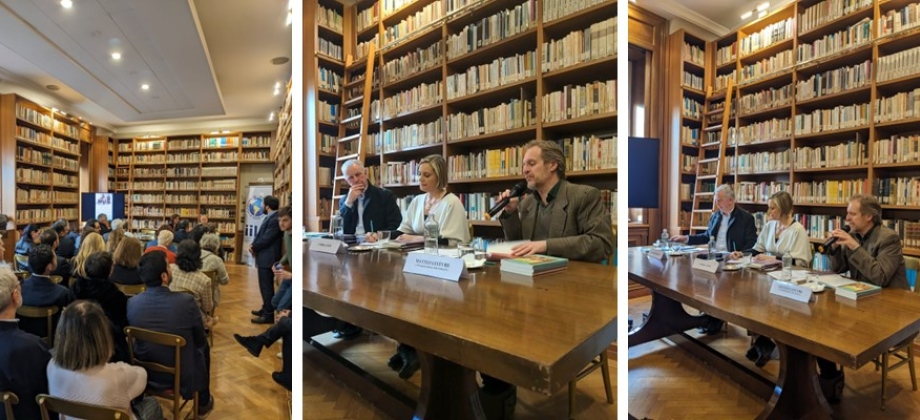 Conversatorio en ocasión de la presentación de la edición bilingüe del libro "La ruina que nombro" de la poeta colombiana Andrea Cote Botero