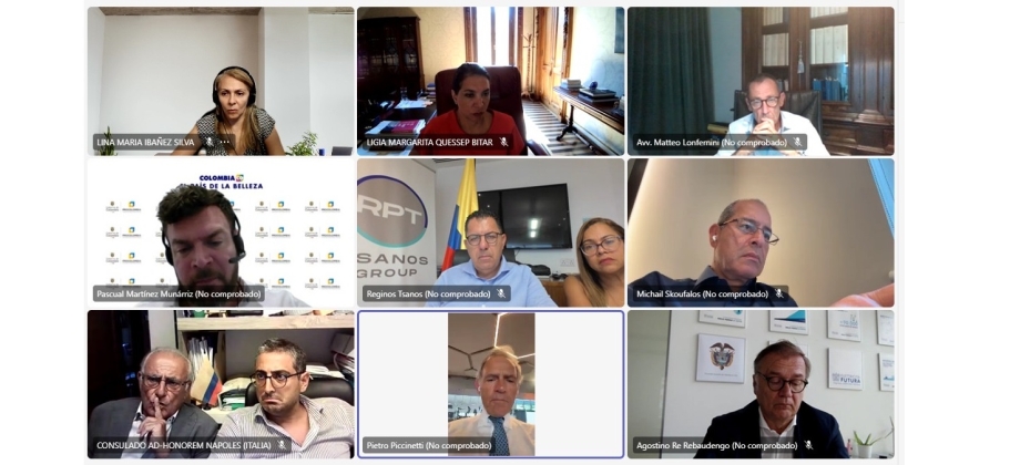 Reunión con cónsules honorarios en Italia y su concurrencia para promover temas de inversión en Colombia