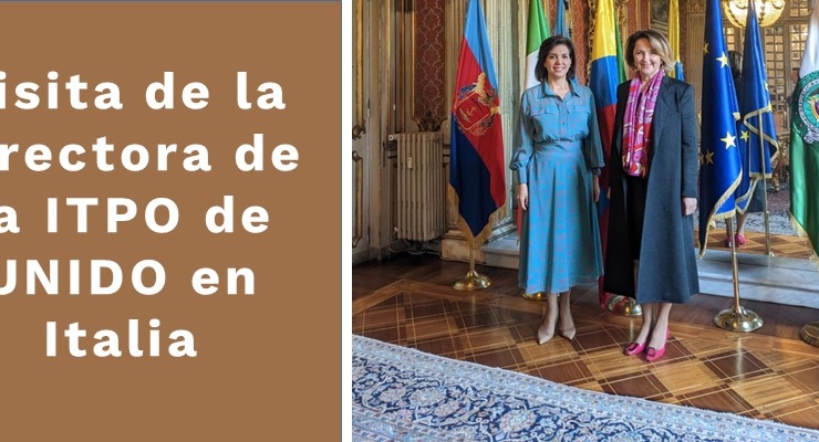 Embajadora de Colombia en Italia, Ligia Margarita Quessep, recibió en la embajada la visita de la directora de la ITPO de UNIDO en Italia, Diana Battaggia