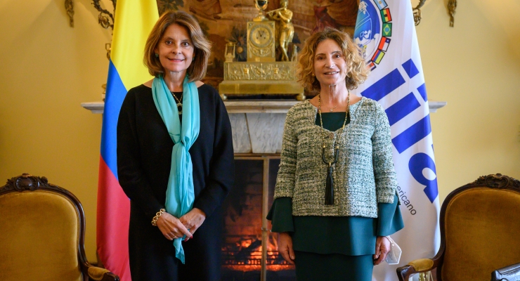 Vicepresidente – Canciller y la Secretaria General de la Organización Internacional Ítalo-Latinoamericana (IILA) fortalecen agenda bilateral