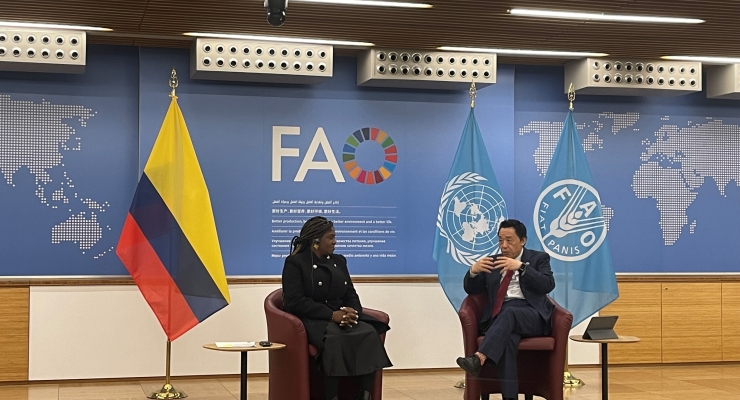La Vicepresidenta de la República, Francia Elena Márquez Mina, sostuvo un encuentro con el Dr. Qu Dongyu, Director General de la Organización de las Naciones Unidas para la Alimentación y la Agricultura - FAO